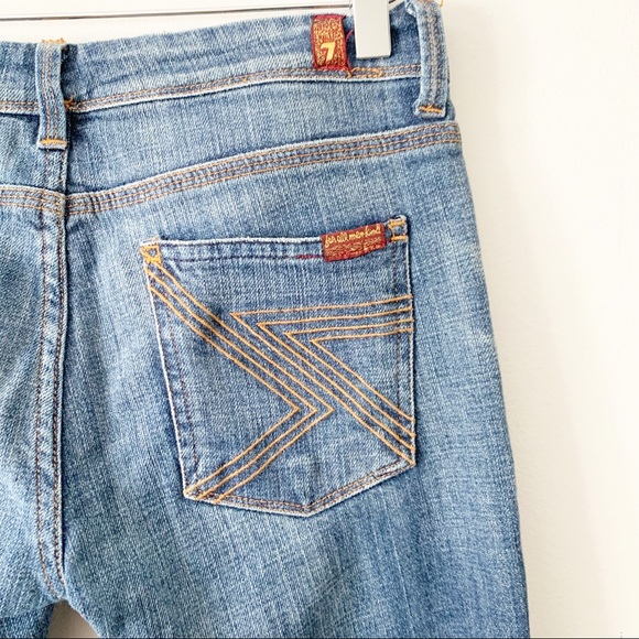 7FAM Flynt Distressed Flare Jeans Sz 26 - Picture 10 of 14